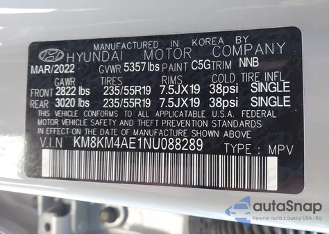 2022 Hyundai Ioniq 5 Se из США, поврежденный, VIN KM8KM4AE1NU088289